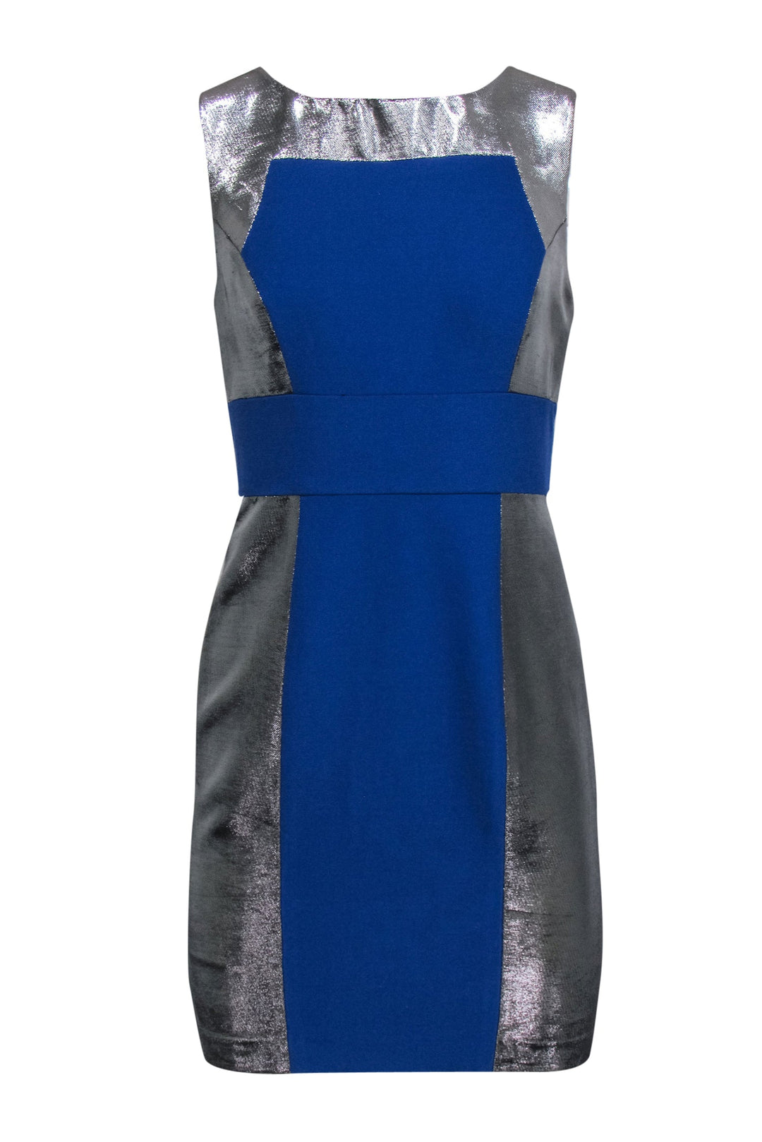 Tracy Reese - Cobalt Blue & Silver Sleeveless Mini Party Dress Sz 4 Tracy Reese - Cobalt Blue & Silver Sleeveless Mini Party Dress Sz 4