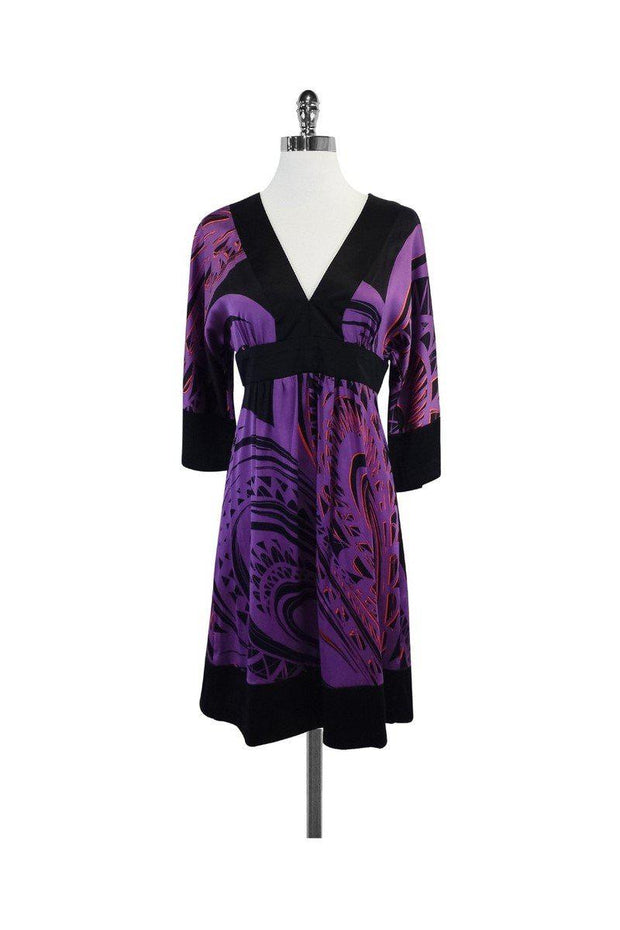 trina turk silk dress Vintage Trina Turk Silk Knit Dress, Abstract Print, Size 8