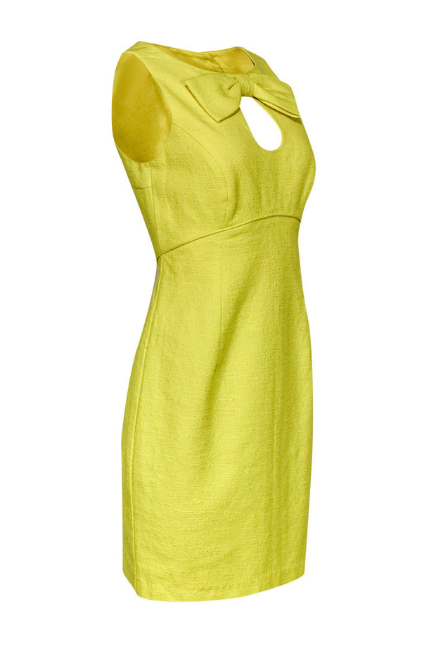 Trina Turk - Yellow Cocktail Dress w/ Bow Sz 6 Trina Turk - Yellow Cocktail Dress w/ Bow Sz 6