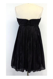 Vera Wang Lavender Label - Black Metallic Strapless Dress Sz 4 Vera Wang Lavender Label - Black Metallic Strapless Dress Sz 4