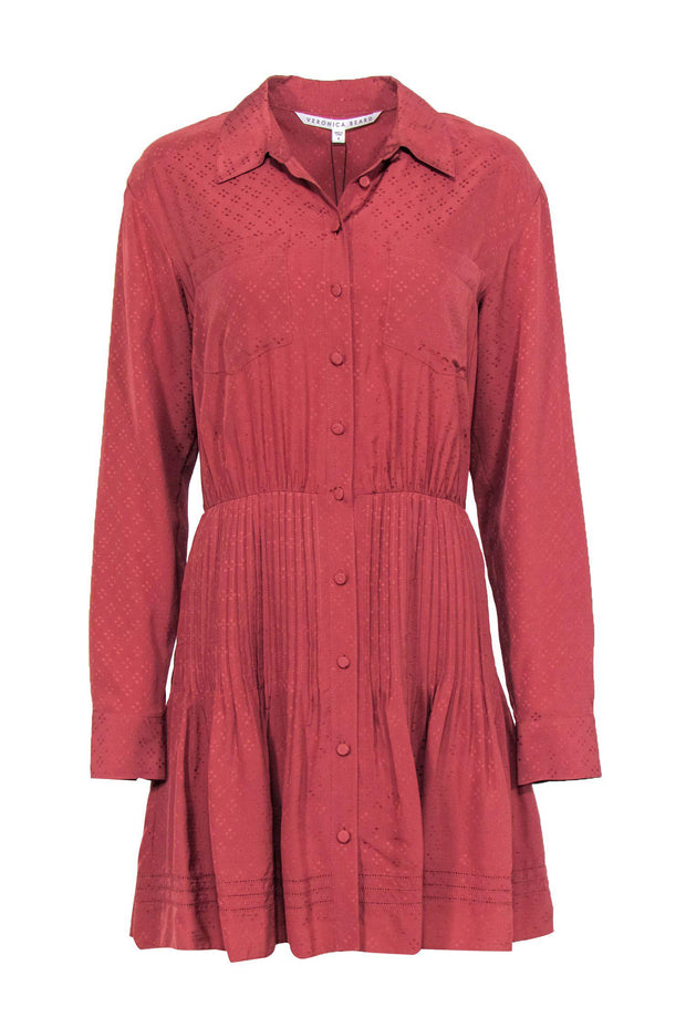 veronica beard pleated dress Veronica Beard Nelly Pleated Maxi Dress in Dove Multi Leigh's of Breton Village