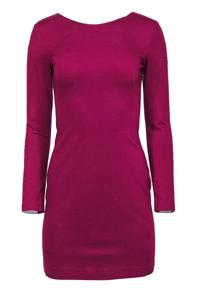 Versace Jeans Couture - Magenta Long Sleeve Bodycon Dress Sz 4 Versace Jeans Couture - Magenta Long Sleeve Bodycon Dress Sz 4