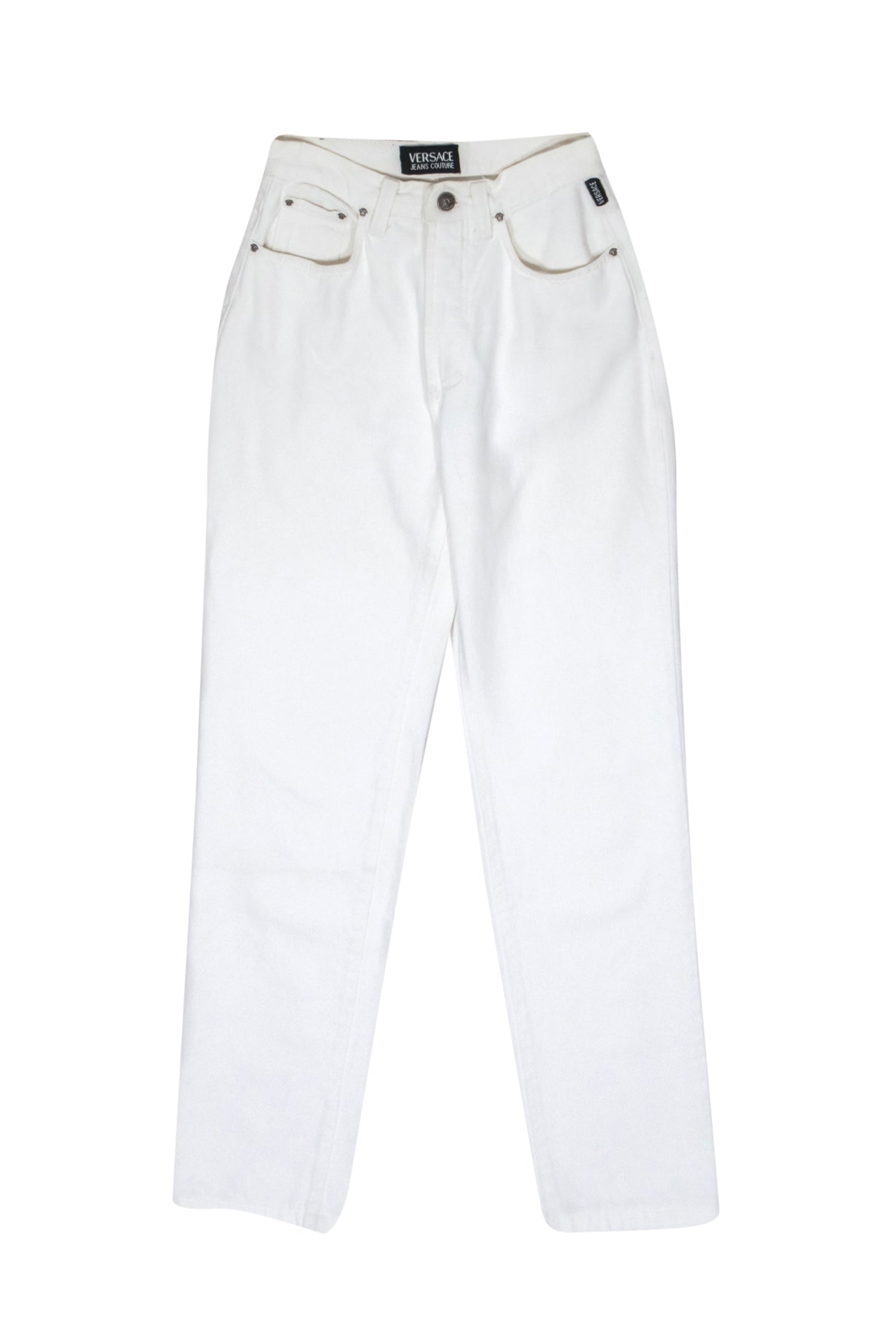 Versace Jeans Couture - White High Rise Denim Skinny Jeans Sz XS