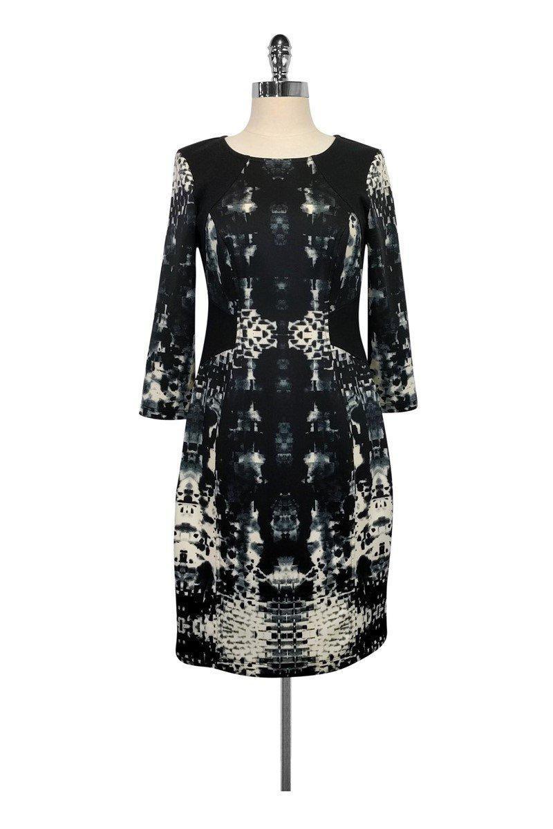 Yoana Baraschi - Black & White Printed Bodycon Dress Sz 6 Yoana Baraschi - Black & White Printed Bodycon Dress Sz 6