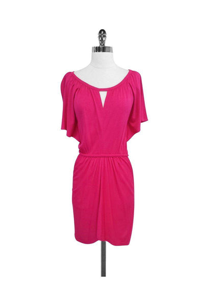 Current Boutique-Yoana Baraschi - Hot Pink Short Sleeve Dress Sz XS