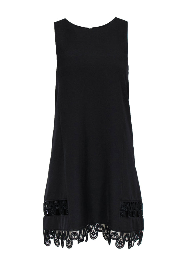 baraschi lace dress Yoana Baraschi Lace Overlay Party Dress in Black Cream Cocktails Sz 4