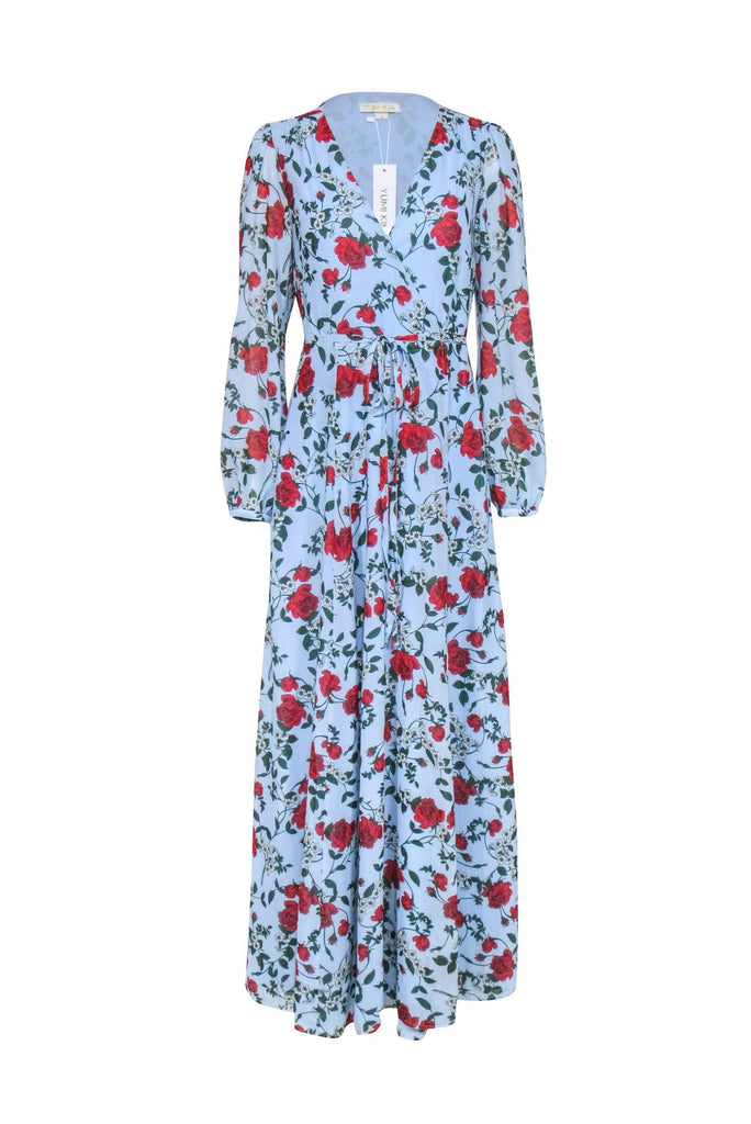 Yumi Kim - Blue w/ Red & White Floral Print Maxi Dress Sz M Yumi Kim - Blue w/ Red & White Floral Print Maxi Dress Sz M